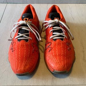 Nike Air Kid's Orange Mesh Lace Up Running Athletic Sneakers Size 6.5